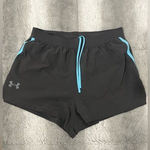 WORN ONCE LIKE NEW Men's Under Armour UALaunch Run Split Shorts Medium gray blue